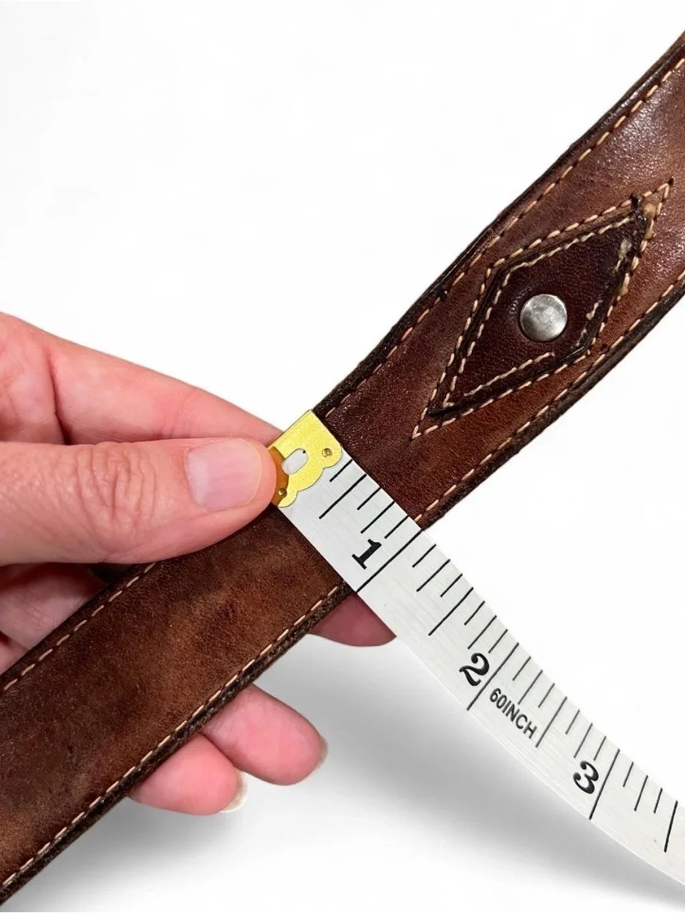 Vintage John Henry Brown Leather Belt